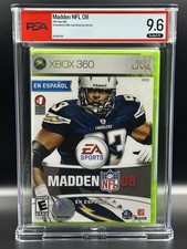 Madden NFL 08 • PSA 9.6 A+ • Castillo Chargers • Xbox 360 • Not VGA/CGC