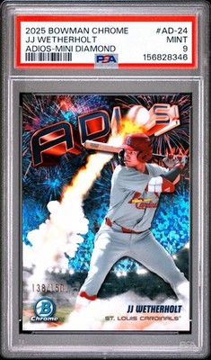 2025 Bowman Chrome Adios JJ Wetherholt #AD-24 Mini-Diamond Refractor /150 (RC)