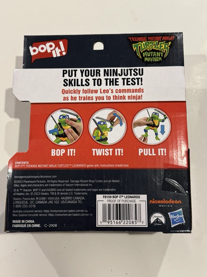 Juego Bop It Leonardo Teenage Mutant Ninja Turtles de Hasbro Nickelodeon Foto 2 de 2