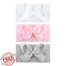 Lanmerry Baby Bows Headbands Nylon Elastic Hair Accessories