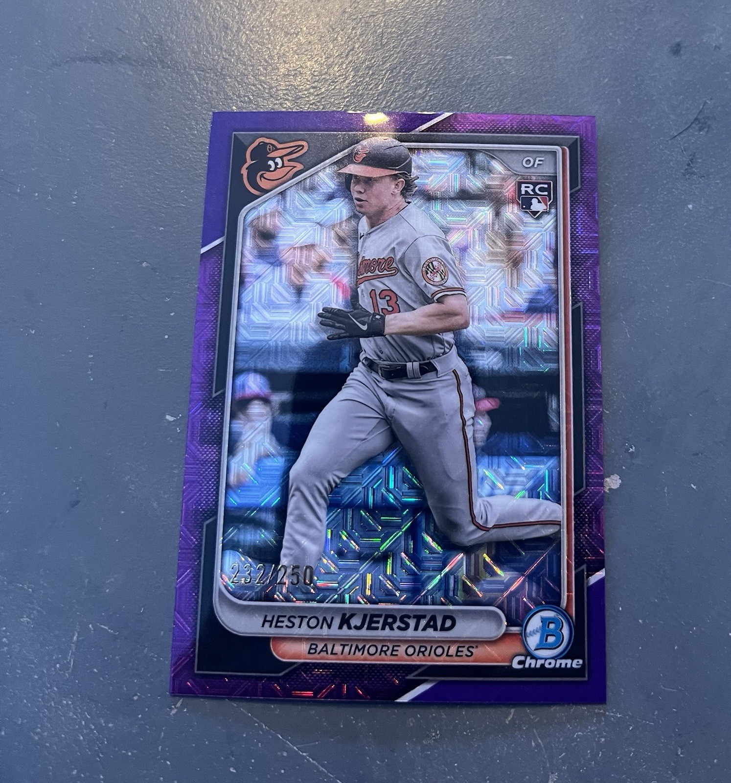 2024 Bowman Chrome - Heston Kjerstad #44 Purple Mojo Refractor /250 (RC)
