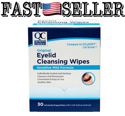 Quality Choice Eyelid Cleansing Wipes, Sensitive Mild Formula, 30 Count