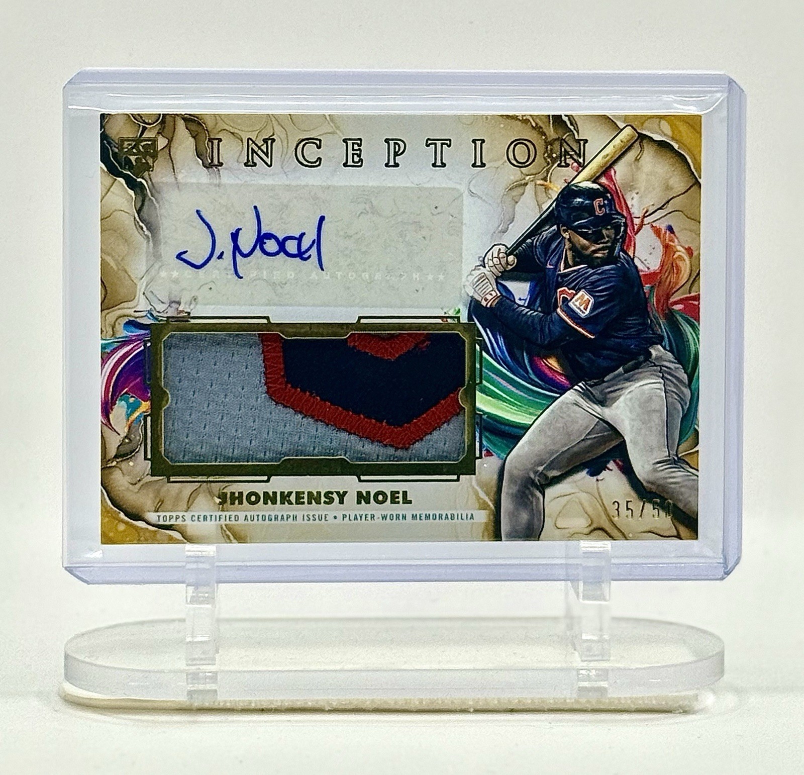 2025 Topps Inception Jhonkensy Noel Patch Auto Patch /50 - Guardian’s view 1