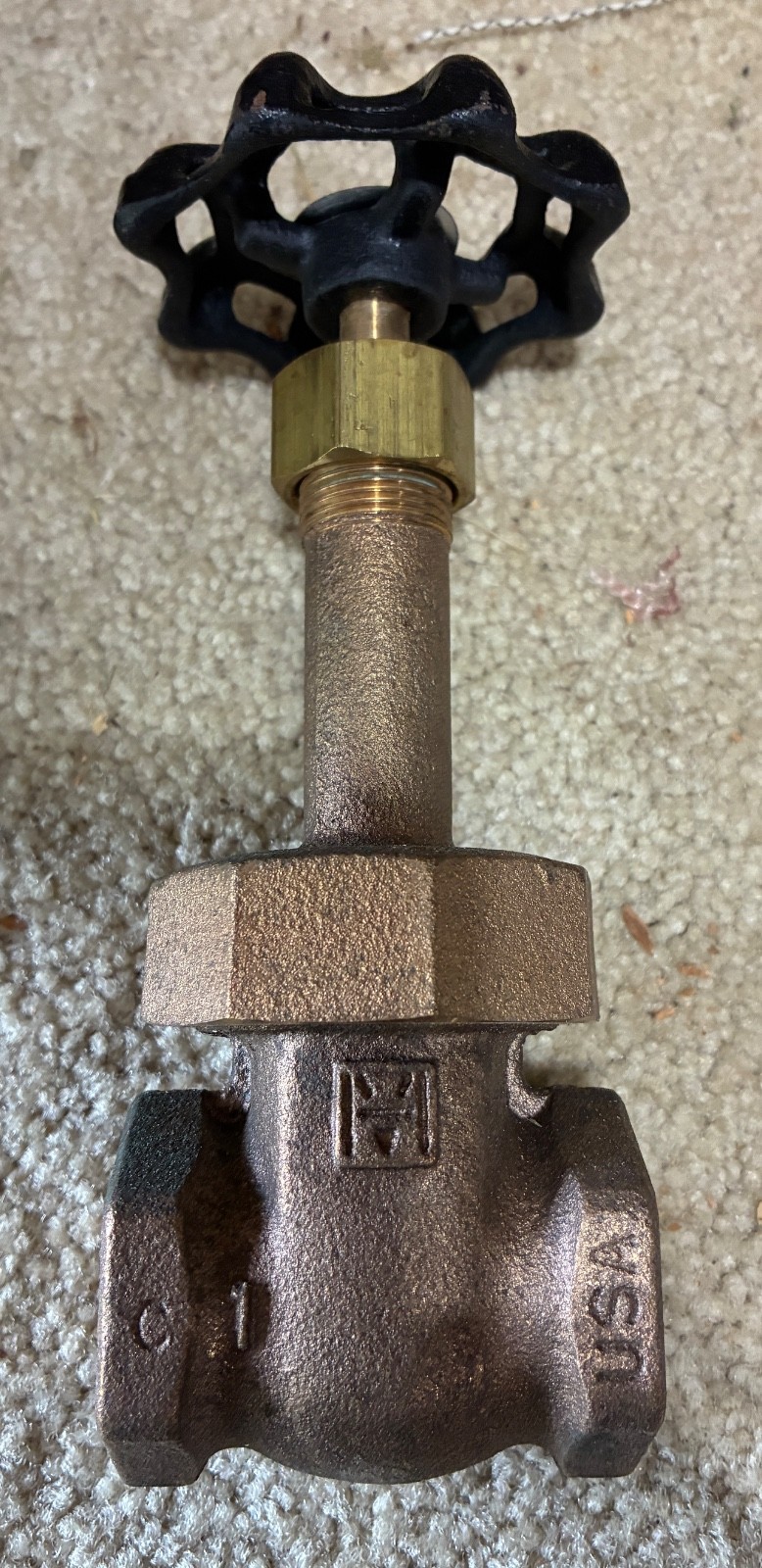 Hammond 1" Brass Gate Valve IB629 Threaded USA made