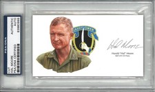 Hal Moore Signed Cut Signature PSA/DNA We Were Soldiers GOE