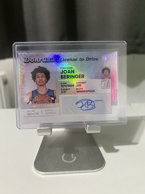 Panini Donruss 2025-2026 Joan Beringer Licence To Drive Auto /75 (Timberwolves)