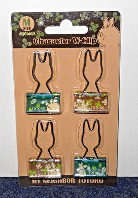 OTORO Howl Kiki My Neighbor Totoro Shape Long Tail Clip Set of 4