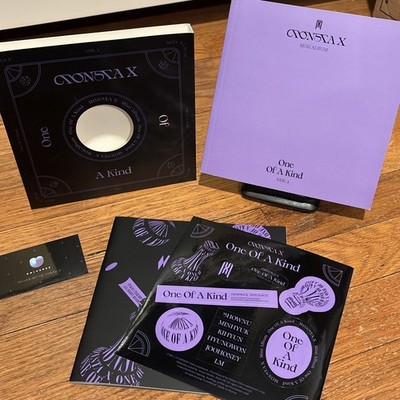 Monsta X One of a Kind Ver 1 Album K-Pop CD Photobook Stickers KOMCA