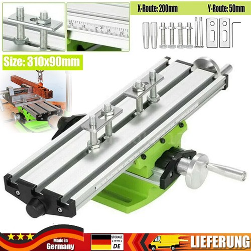 Mini-Präzisions Fräsmaschine Tischbohr Schraubstock XY 2-Achsen Arbeitstisch - Bild 2 von 18