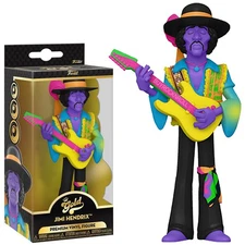 Jimi Hendrix 2023 Handpicked Funko 5" Gold Vinyl BlackLight Figure (black light)