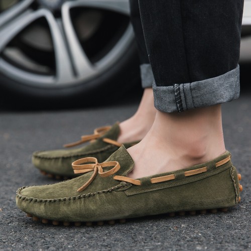 Zapatos Casuales Para Hombre Mocasines De Estilo Británico Zapatos De Cuero  Lujo | eBay