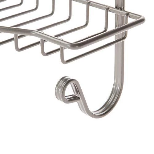 Shower Caddy - Over the Shower Head Bathroom Organizer (Satin Nickel)