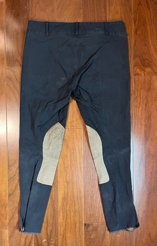 LESEN maßgeschneiderte Sportsman Trophy Hunter Reithose, niedriger Frontreißverschluss, schwarz 30R - Bild 2 von 5