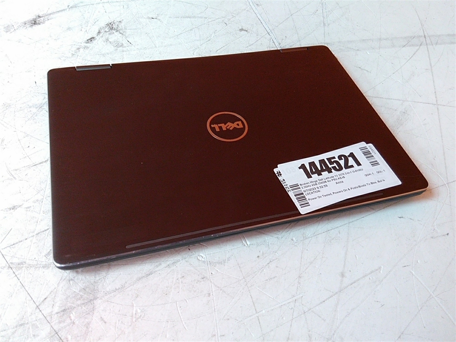 Broken Hinge Dell Latitude 13 3379 2-in-1 i3-6100U 2.3GHz 4GB 256GB No PSU AS-IS - Picture 6 of 9