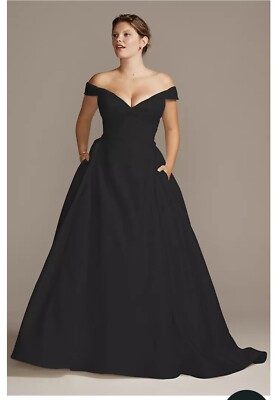 Davids Bridal Black Wedding Dress Size 24W | eBay