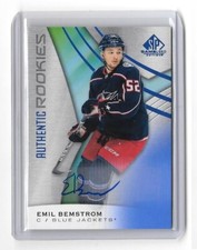 2019-20 UPPER DECK SP GAME USED EMIL BEMSTROM AUTHENTIC ROOKIES AUTOGRAPH