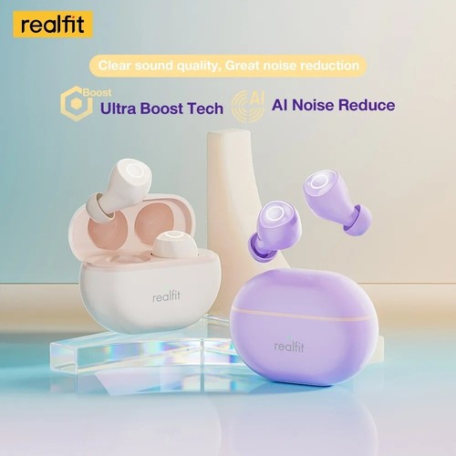 TWS Noise Cancellation Earbuds Headphone Realfit F4 Mini 40dB For iPhone Samsung - Picture 6 of 16