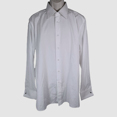 ermenegildo zegna white dress shirt Ermenegildo Zegna Men's Linen Long-Sleeve Shirt - White