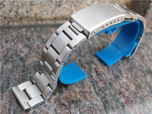 Cinturino Orologio Sostituzione Maglia Acciaio Solido 19mm Estremità Dritta per Orologi Vintage - Foto 2 di 9