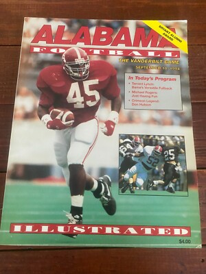 September 10, 1994 Alabama Vanderbilt Football Game Day Program