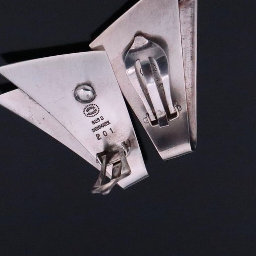 Georg Jensen. Sterling Silver Ear Clips #201 - Regitze Overgaard. - Picture 4 of 4