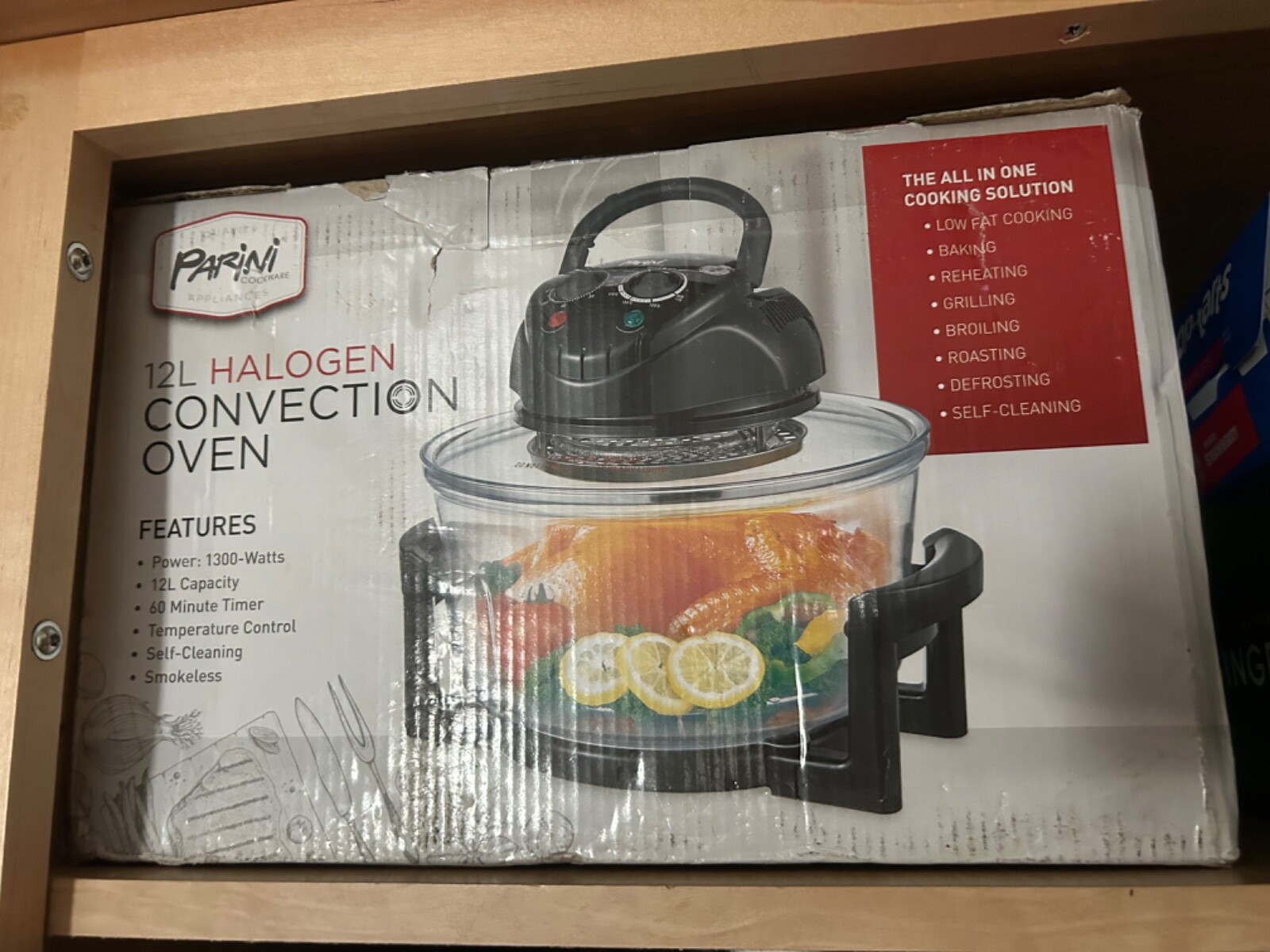 Parini Cookware 12L Halogen Convection Oven- New in box never used