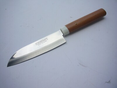 SUNCRAFT JAPAN Santoku Kitchen/ Utility/ Picnic/ Fruit/ Travel Knife +Sheath NEW