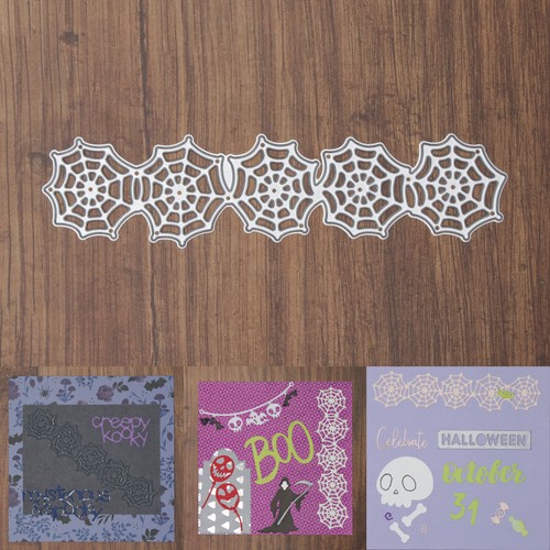 Spiderwebs Border Cutting Die – Halloween Horror Haunted Spooky Nets - Picture 1 of 5