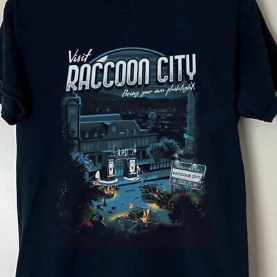 Resident Evil Visit Racoon City T Shirt, Umbrella Corporation shirt, Black Shirt