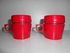 COPPIA TAZZINE TERMICHE THERMOS VINTAGE ANNI 70 MADE IN ITALY