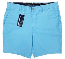 Men's PENGUIN Sky Blue Twill Shorts 38 NWT NEW Slim Fit Cotton  Stretch NiCe 