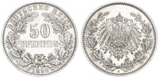 50 Pfennig 1898 A prfr st ,EA mit spiegelnden Flächen 117239