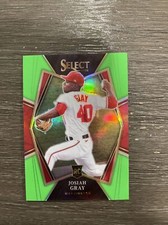 2022 Panini Select-Josiah Gray RC #102-Neon Green Prizm #18/99