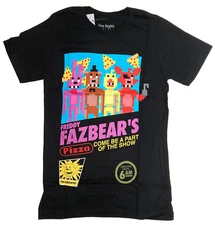 Five Nights at Freddy's Retro Men's Black T-Shirt New