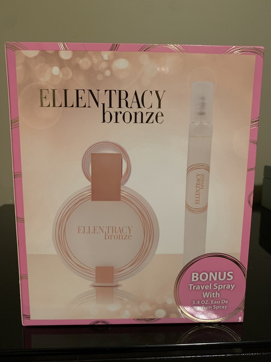 Ellen Tracy Bronze Gift Set Eau De Parfum oz With Travel Spray Oz  NIB - Main Image