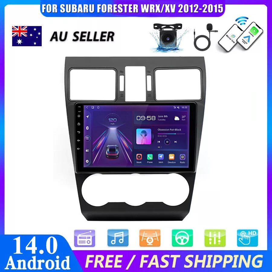 FOR 2012-2015 SUBARU FORESTER WRX/XV 9" ANDROID 14 CARPLAY STEREO RADIO GPS 64GB - image 2 of 4