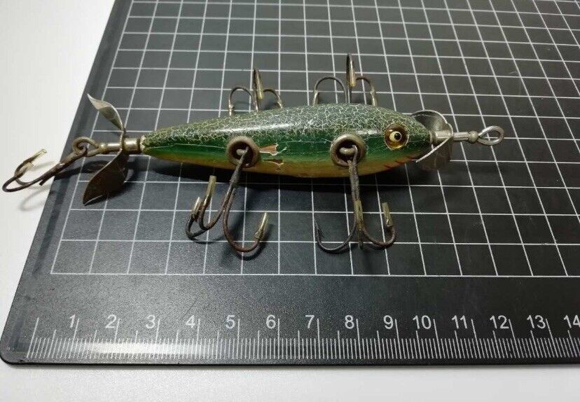 Rare Heddon Dowagiac 150 minnow 27g wood Old Lure Ship From Rare Heddon Dowagiac 150 minnow 27g wood Old Lure Ship From