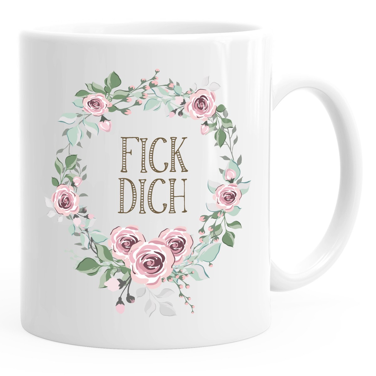 MoonWorks Kaffee-Tasse Mit Frechen Schimpfwörtern - Weiß, 325 Ml, Spülmaschinengeeignet