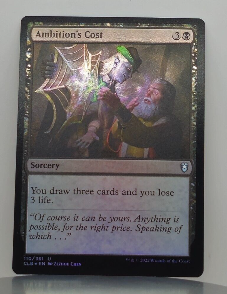 Foil - Ambition's Cost - Commander Legends: Battle for Baldur's Gate - 110/361 | eBay Foil - Ambition's Cost - Commander Legends: Battle for Baldur's Gate - 110/361 | eBay