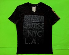 GUESS Los Angeles Men’s Short Sleeve T-Shirt NYC Size MEDIUM Black 100% Cotton
