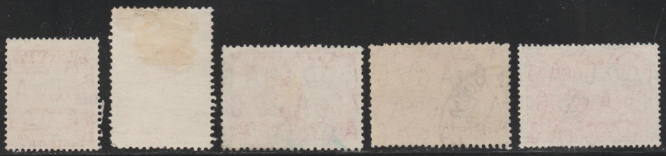 Australia 1935-36 SC# 150 - 163 - Five different stamps - Used Lot # 030 - Image 2 of 2