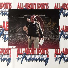 Jimbo Fisher Authentic Signed 11x14 Photo Autographed JSA.