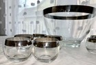11 VTG MCM Dorothy Thorpe ROLY POLY PUNCH COCKTAIL GLASSES & ETCHED PUNCH BOWL — photo 2
