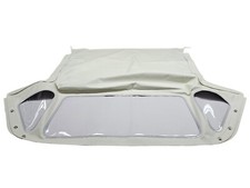 Fits Mg-b Soft Top With Zipper 3 Plastic Windows 1971-1980 White Crush Grain