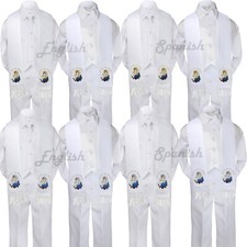 5pc Baby Toddler Boy Pope  Virgin Mary Stole Christening Tie Vest Suit S-20