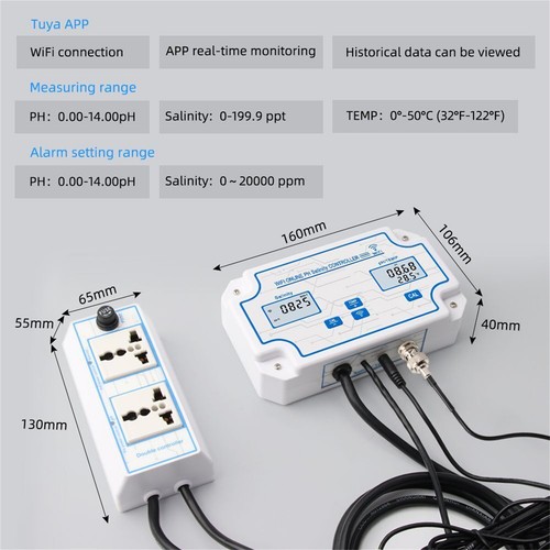 6in1 Smart Water Quality Control Meter PH Salinity Temp WIFI APP Aquarium Tester - Picture 11 of 23