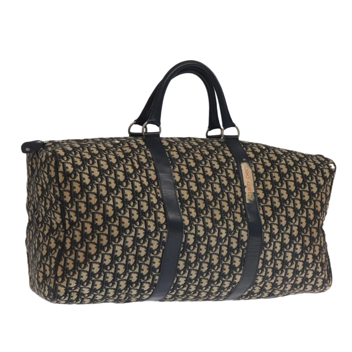 Sac Boston toile trotteur Christian Dior bleu marine authentique 104260