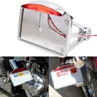 Motorcycle License Plate LED Tail Light Horizontal Side-mount Bracket For Harley