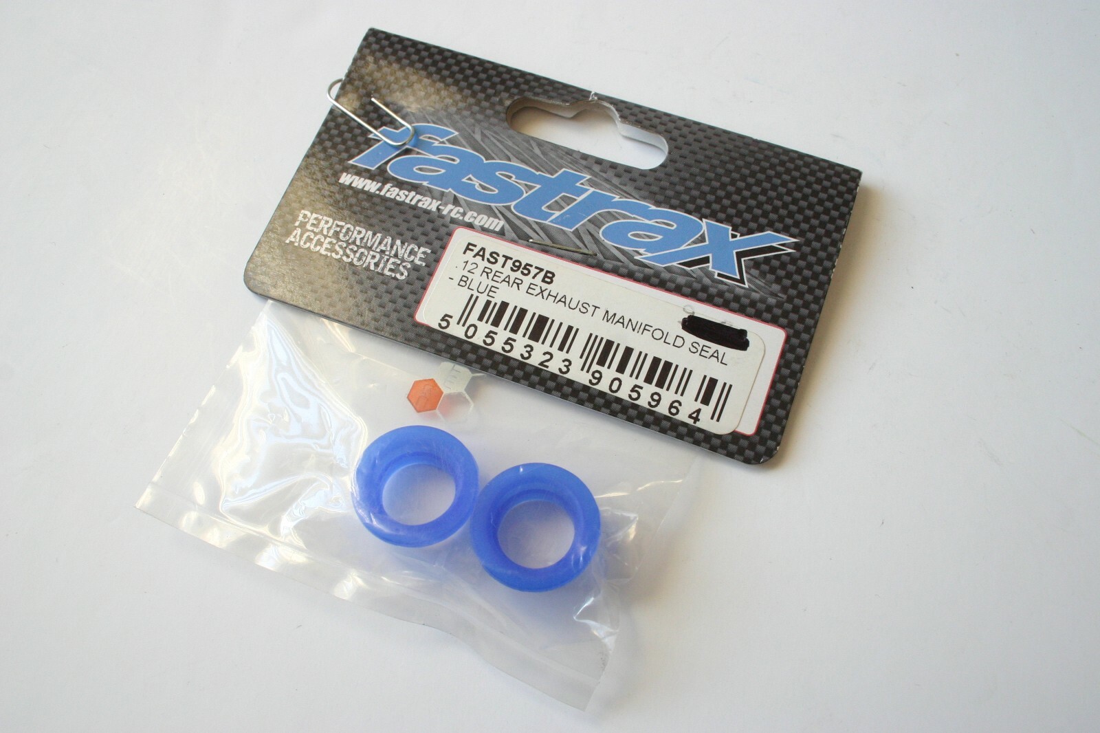 Fastrax .12 Nitro Engine Rear Exhaust Manifold Seals - FAST957B Blue