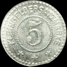 NOTGELD: 5 Pfennig 1918. Funck 258.4a. STADT KOSCHMIN / POSEN &rArr; KOMIN.